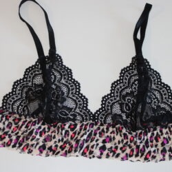 Bralette encaje de animal print