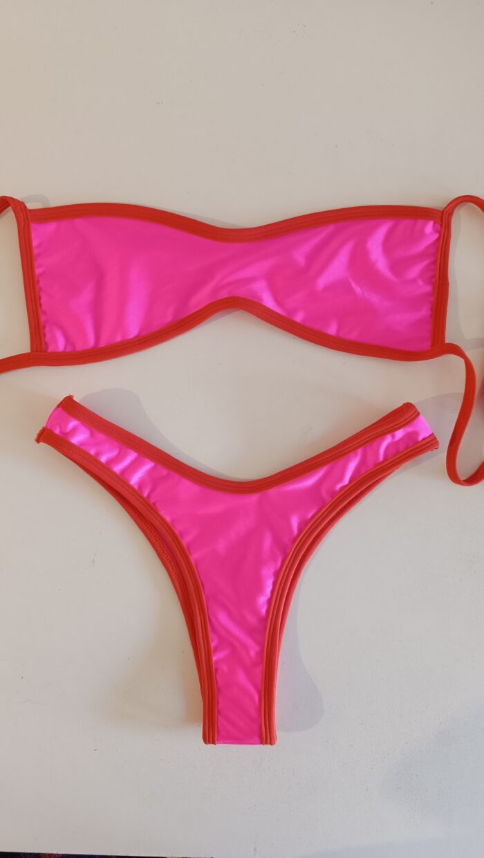 Top Kala + Bottom Halia L Fucsia-Naranjo