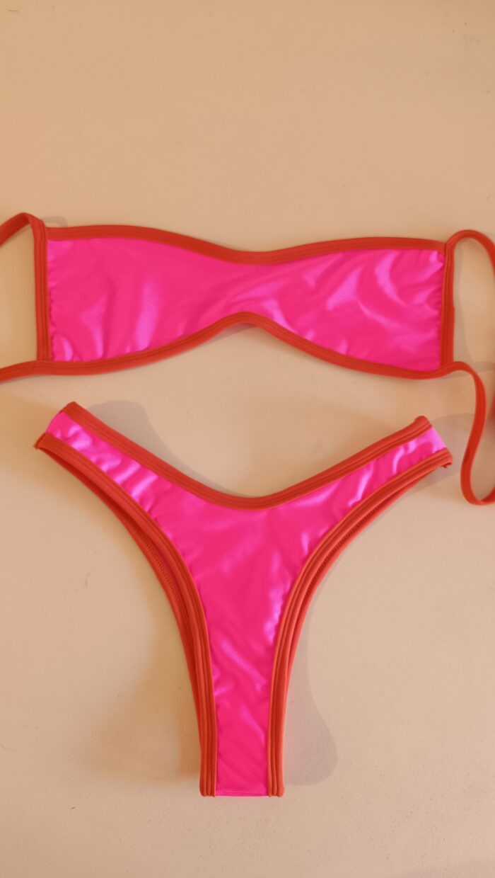 Top Kala + Bottom Halia L Fucsia-Naranjo